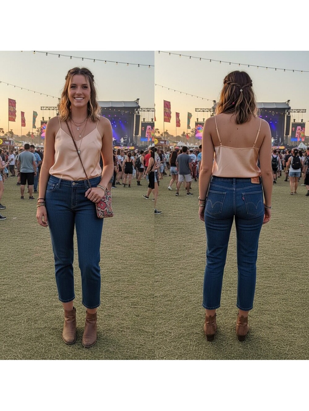 1874 - Levi's Classic Capri Jeans Size 12 Made in Jordan